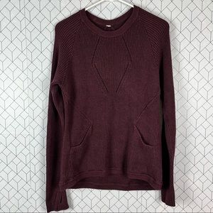 Lululemon The Sweater The Better Bordeaux Crew Neck Sweater